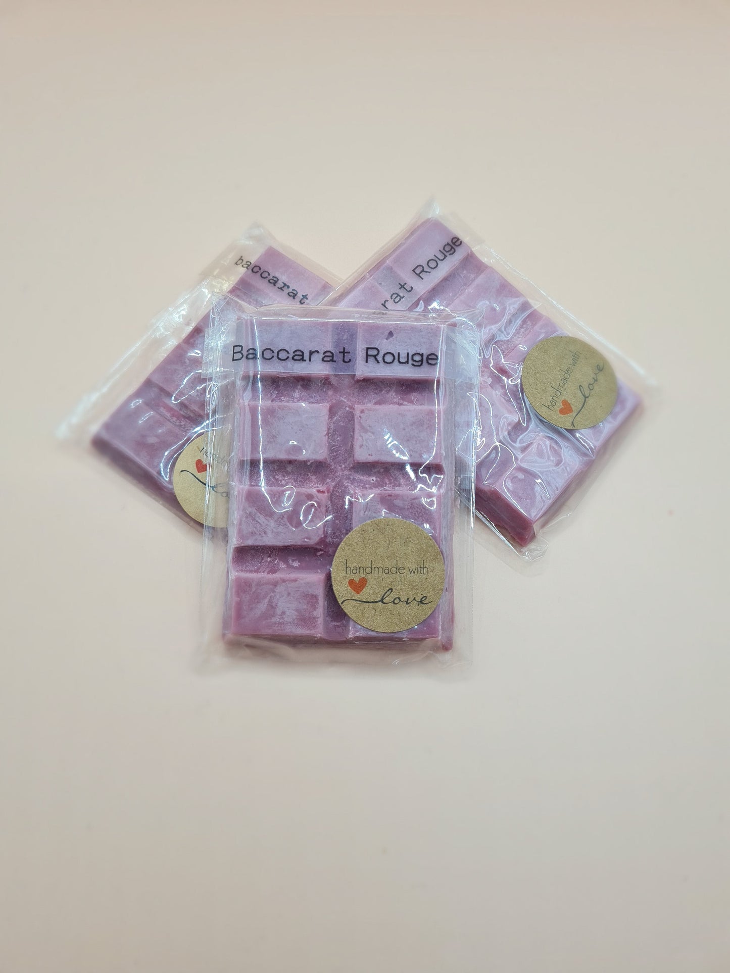 Baccarat rouge scented snap bar wax melts
