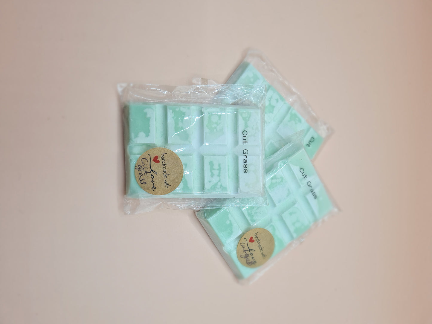 Cut grass scented snap bar wax melts