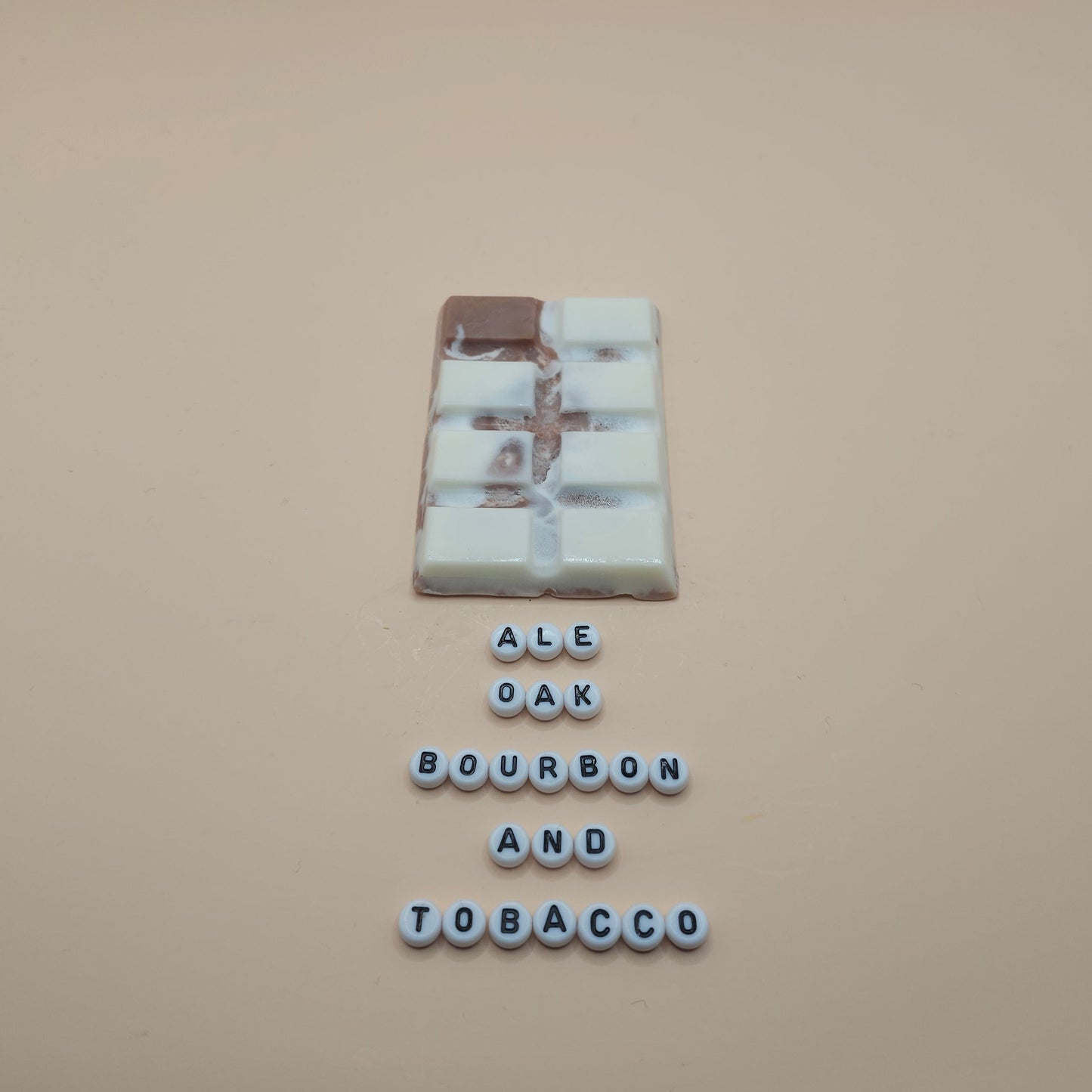 Ale, Oak Bourbon & Tobacco scented snap bar wax melts