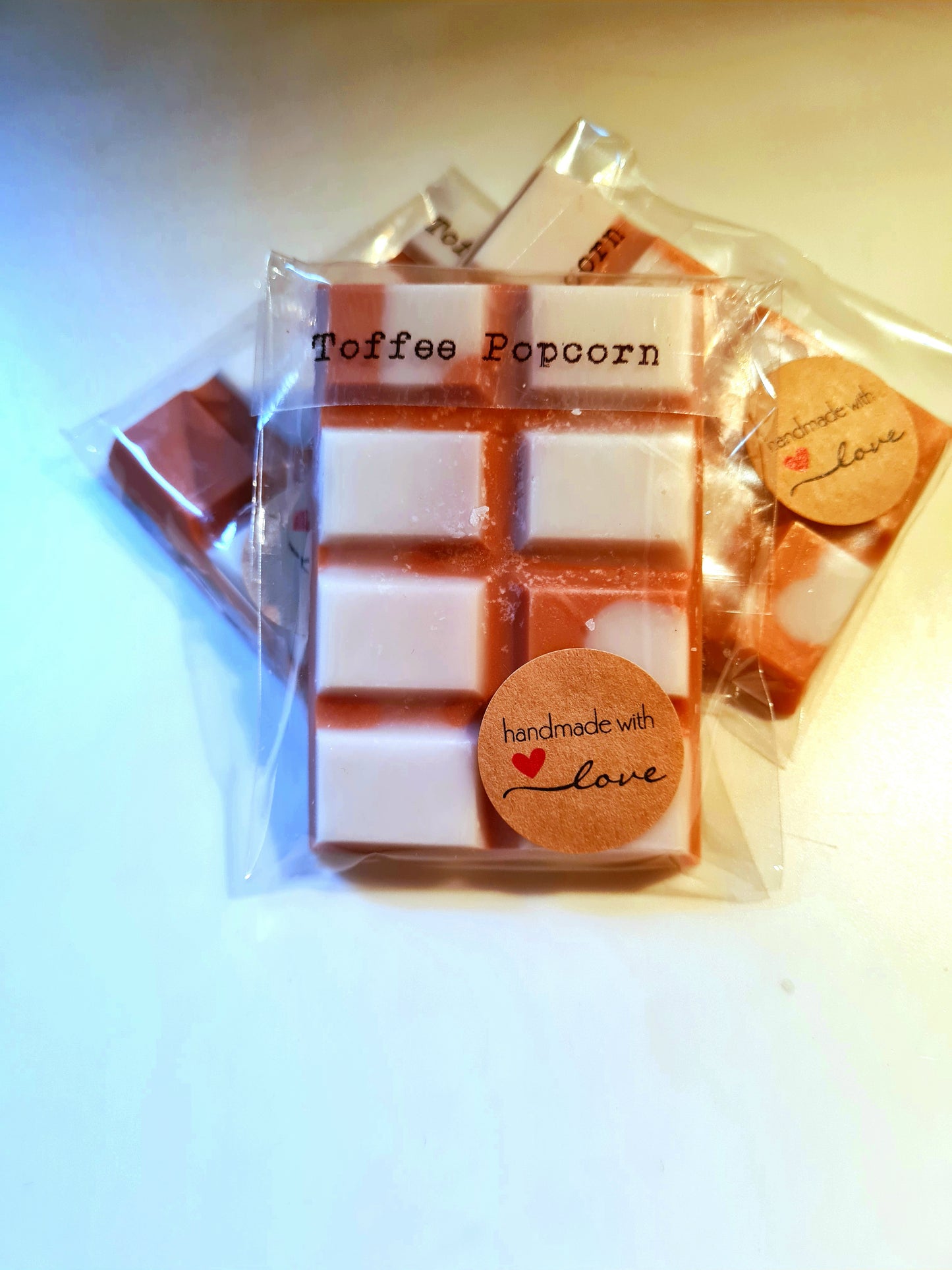 Toffee popcorn scented snap bar wax melts